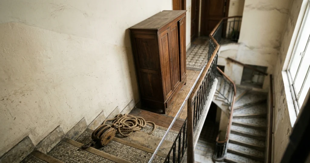 Mudanzas en edificios sin ascensor: planificación e izaje